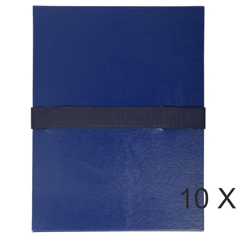 3130632006266-Exacompta - 10 Chemises extensibles 1 rabat à sangle scratch - bleu foncé-P_400011165_1-0