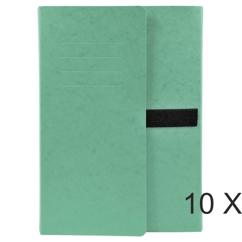 3130632007430-Exacompta - 10 Chemises extensibles 3 rabats à sangle - vert-P_400011181_1-0