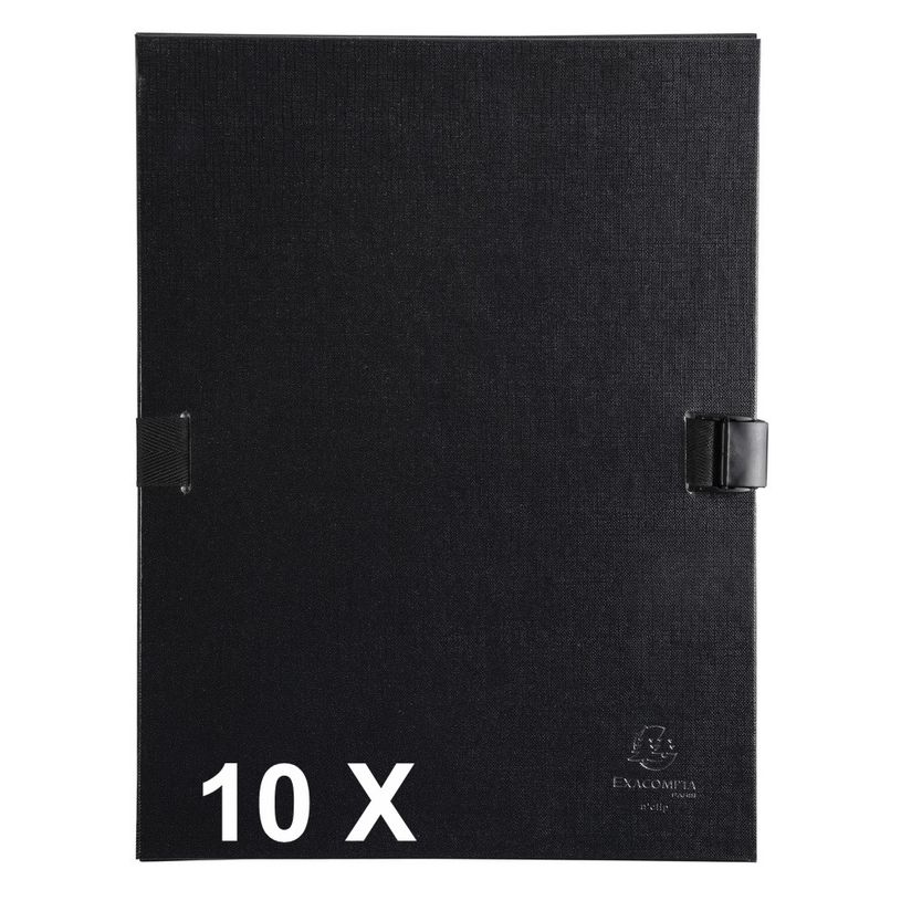3130632215019-Exacompta N'clip - 10 Chemises extensibles 1 rabat - noir-P_400011184_1-0