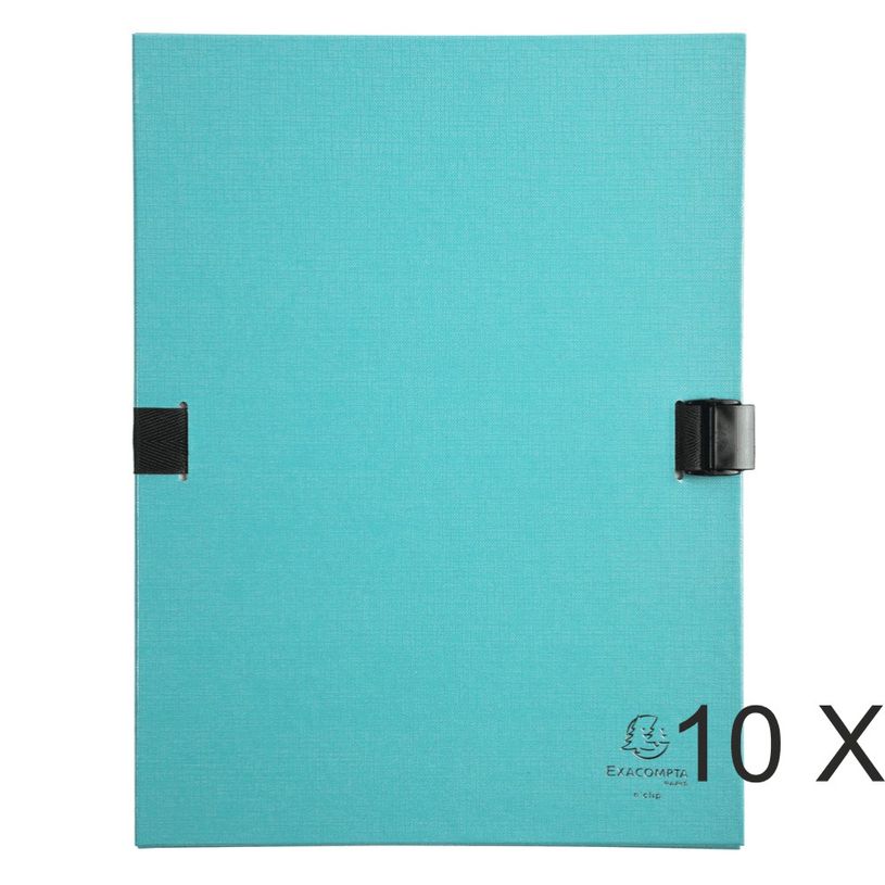 3130632215071-Exacompta N'clip - 10 Chemises extensibles 1 rabat - turquoise-P_400011186_1-0