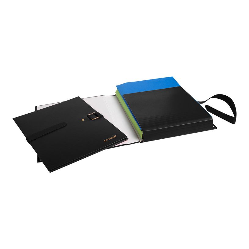 3130632220013-Exacompta Extensor - 10 Chemises extensibles 1 rabat à sangle - noir-P_400011191_2-1