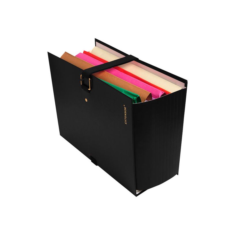 3130632220013-Exacompta Extensor - 10 Chemises extensibles 1 rabat à sangle - noir-P_400011191_4-3