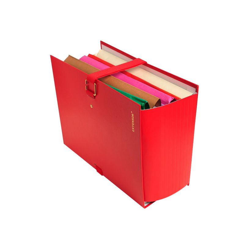 3130632220099-Exacompta Extensor - 10 Chemises extensibles 1 rabat à sangle - rouge-P_400011194_3-2