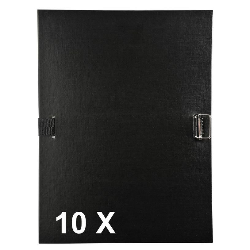 3141879163018-Exacompta - 10 Chemises extensibles à sangle avec rabat en pied - noir-P_400011201_1-0