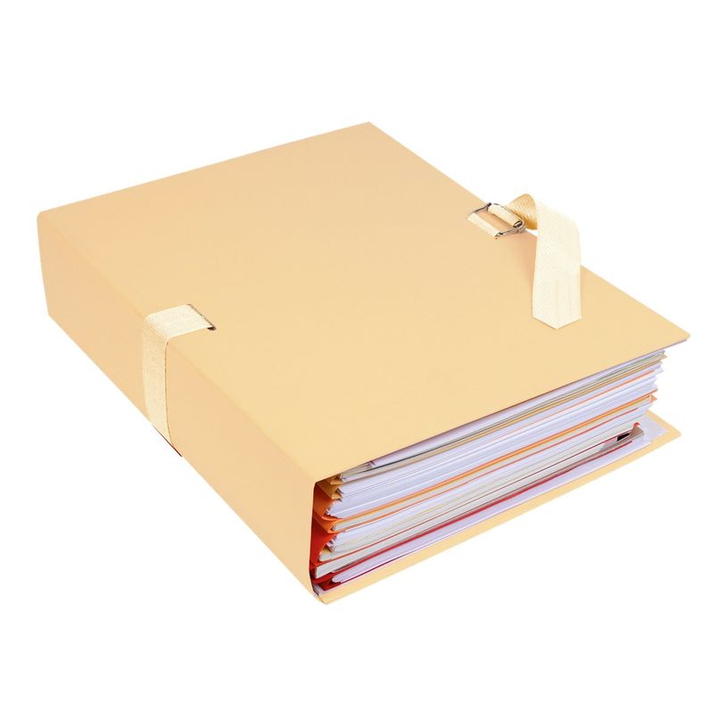 3157401016127-Exacompta - 25 Chemises extensibles à sangle avec rabat papier - mastic-P_400011207_4-2