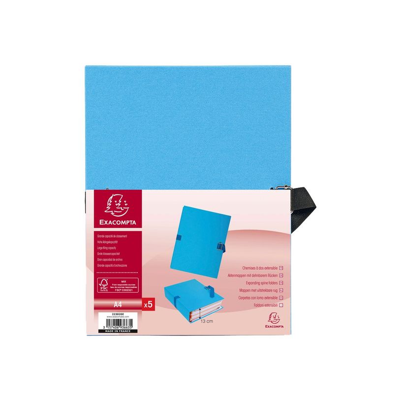 3157401016158-Exacompta - 25 Chemises extensibles à sangle avec rabat papier - bleu clair-P_400011208_3-1