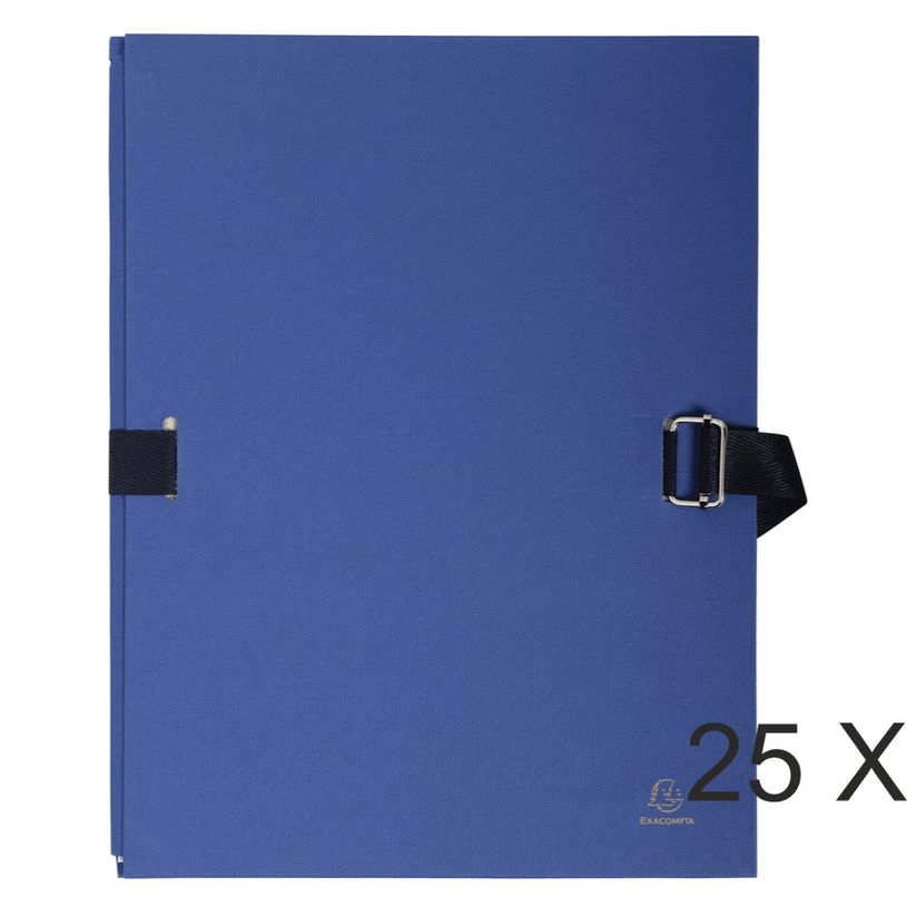 3157401016103-Exacompta - 25 Chemises extensibles à sangle avec rabat papier - bleu foncé-P_400011209_1-0