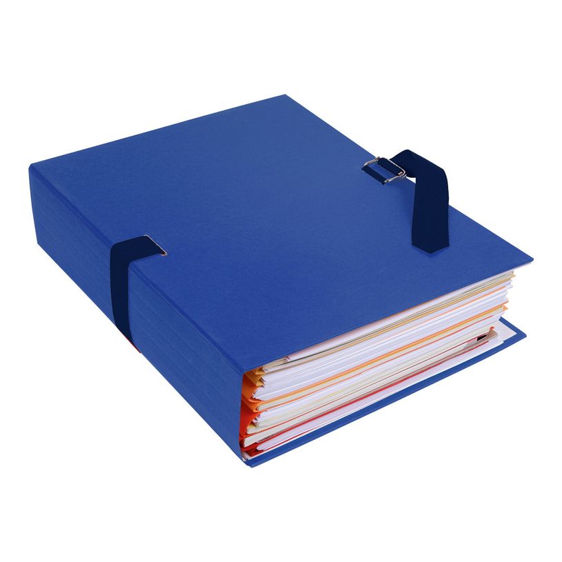 3157401016103-Exacompta - 25 Chemises extensibles à sangle avec rabat papier - bleu foncé-P_400011209_3-2