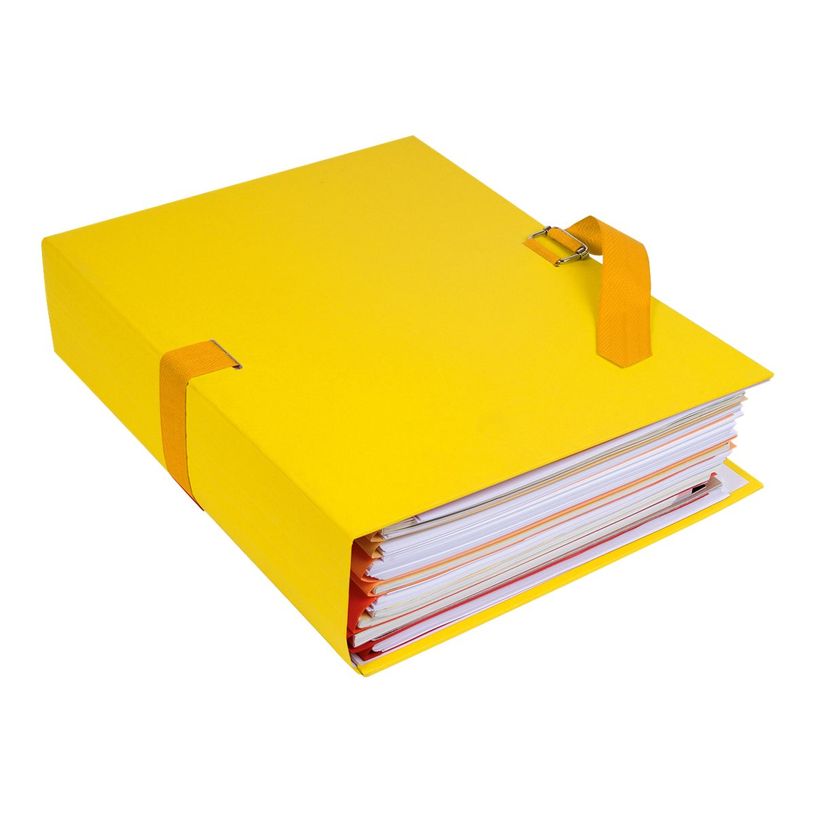 3157401016134-Exacompta - 25 Chemises extensibles à sangle avec rabat papier - jaune-P_400011210_4-2