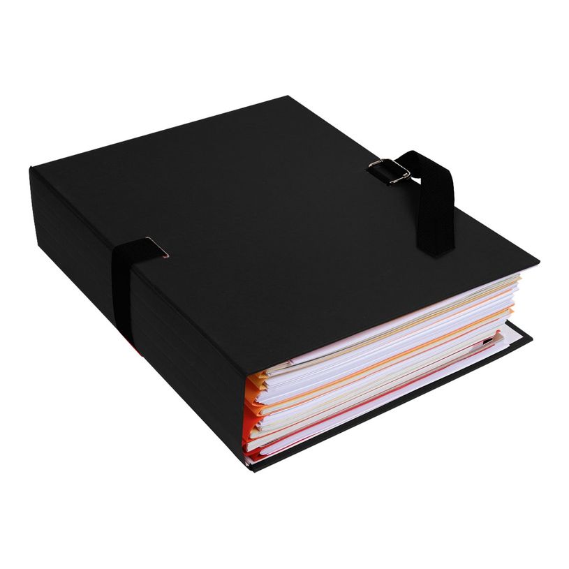 3157401034084-Exacompta - 25 Chemises extensibles à sangle avec rabat papier - noir-P_400011211_4-2