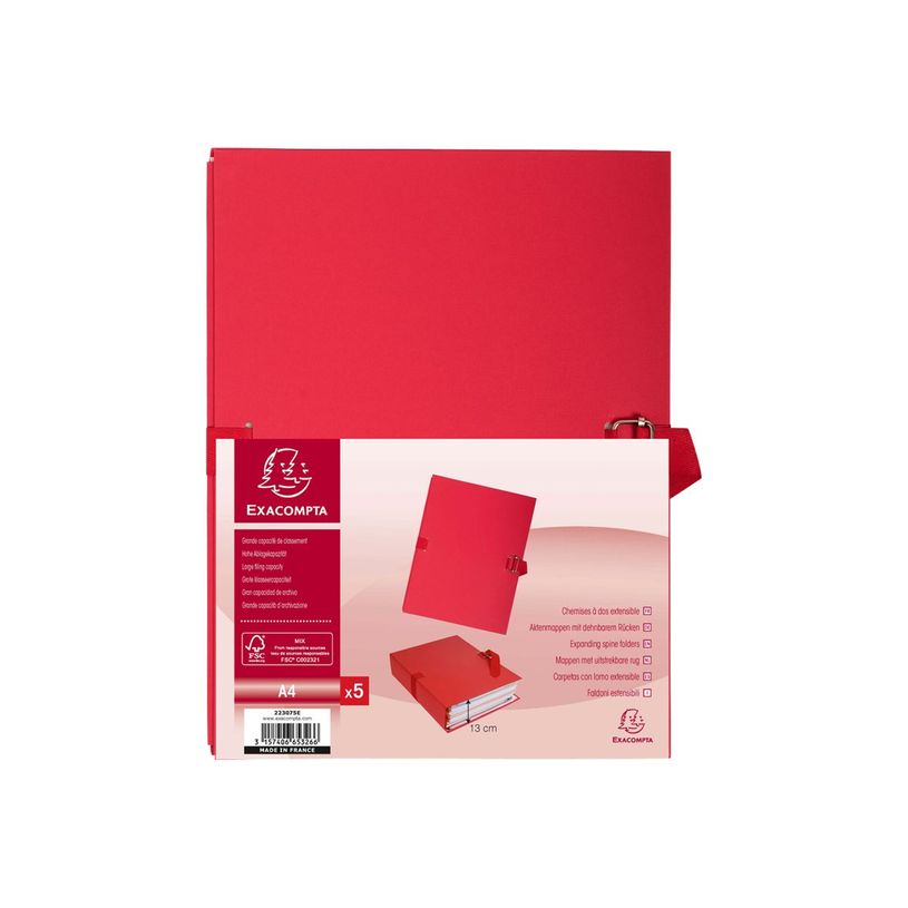 3157401016110-Exacompta - 25 Chemises extensibles à sangle avec rabat papier - rouge-P_400011212_2-1