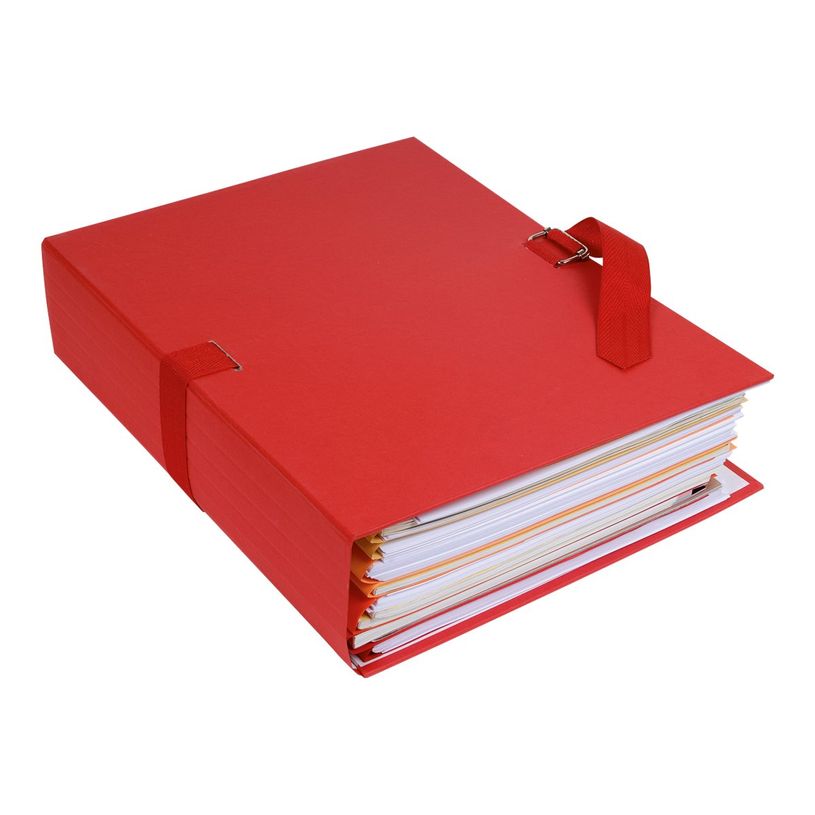 3157401016110-Exacompta - 25 Chemises extensibles à sangle avec rabat papier - rouge-P_400011212_3-2