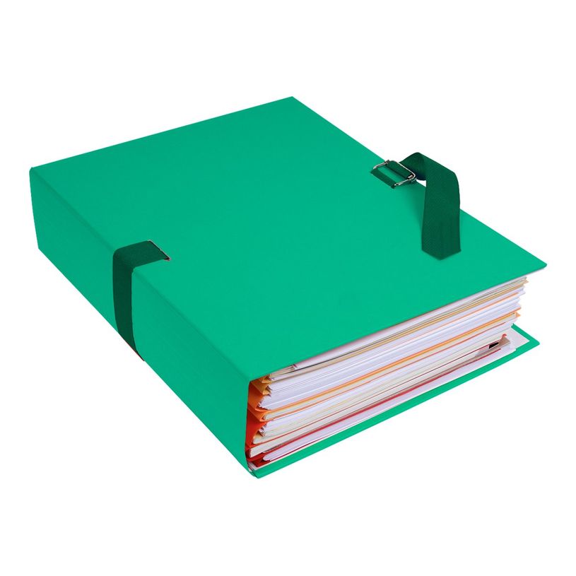 3157401016141-Exacompta - 25 Chemises extensibles à sangle avec rabat papier - vert clair-P_400011213_4-2