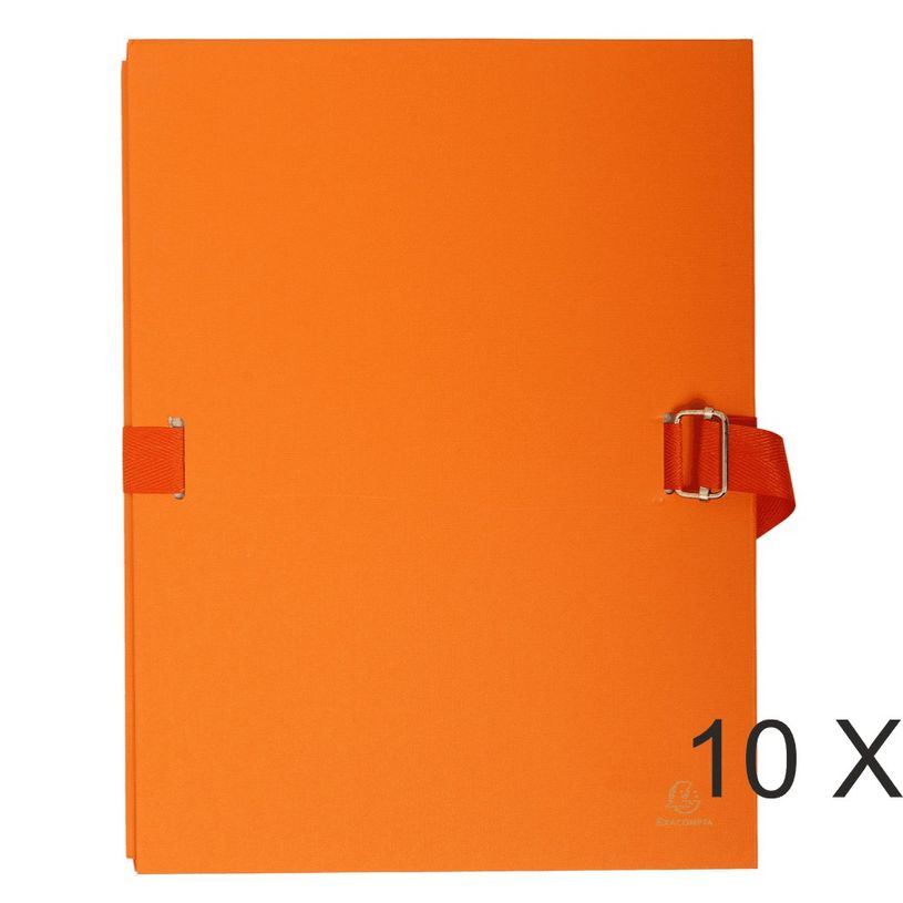 3157401031922-Exacompta - 10 Chemises extensibles à sangle avec rabat papier - orange-P_400011218_1-0