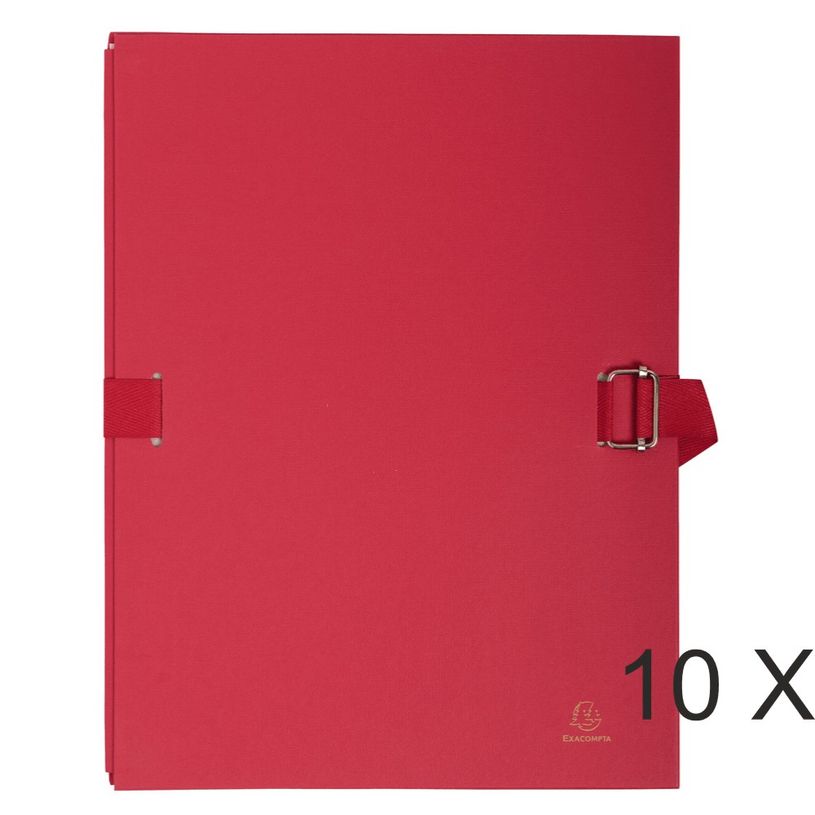 3157401031526-Exacompta - 10 Chemises extensibles à sangle avec rabat papier - rouge-P_400011221_1-0