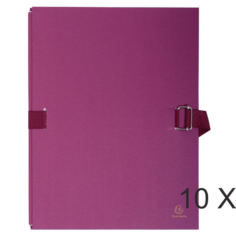 3157401031557-Exacompta - 10 Chemises extensibles à sangle avec rabat papier - bordeaux-P_400011222_1-0