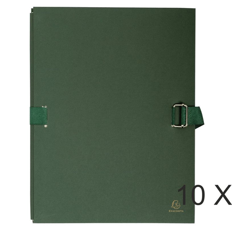 3157401031953-Exacompta - 10 Chemises extensibles à sangle avec rabat papier - vert foncé-P_400011224_1-0