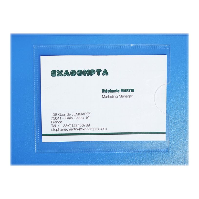 3130632039622-Exacompta - 20 Chemises double poche polypro semi rigide - A4/A3 - bleu-P_400011225_3-1