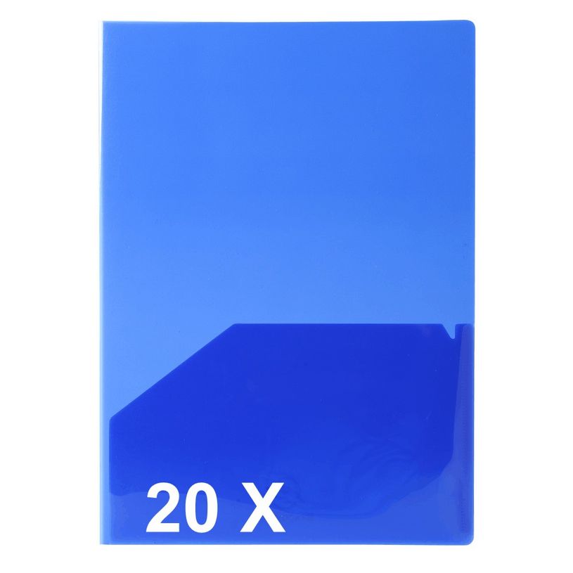 3130630239604-Exacompta - 20 Chemises double poche polypro - A4/A3 - couleurs assorties-P_400011227_1-0