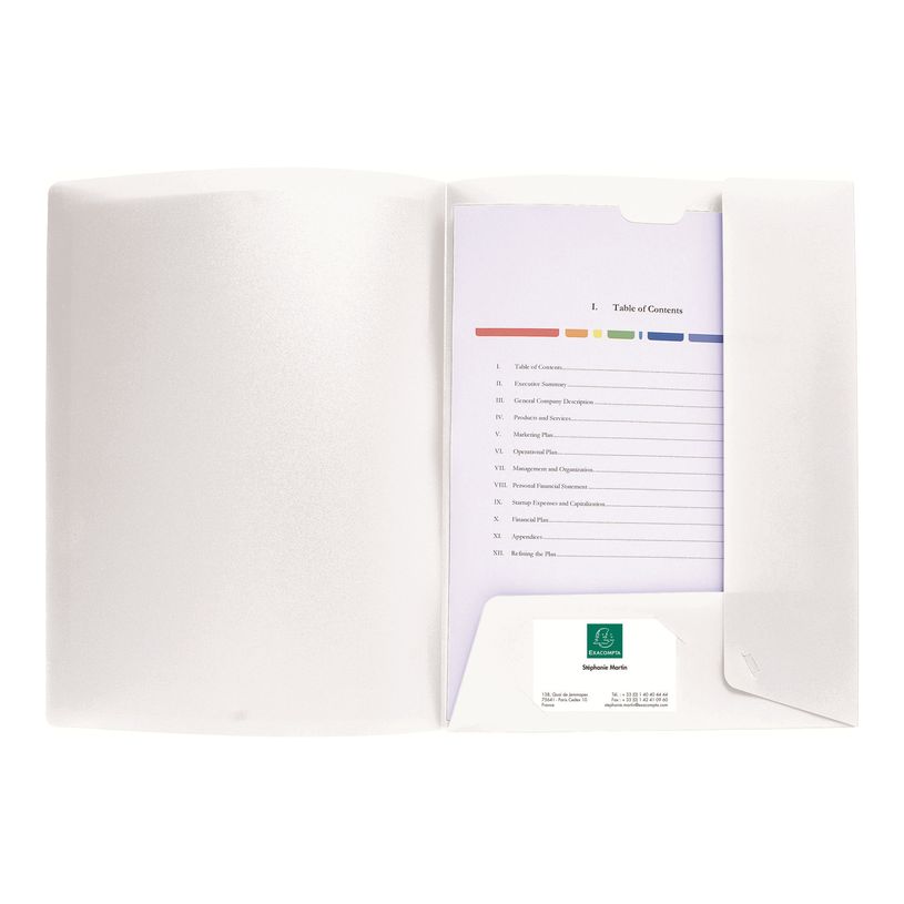 3130631430086-Exacompta Kreacover - 30 Chemises de présentation personnalisables - A4 - blanc-P_400011230_3-2