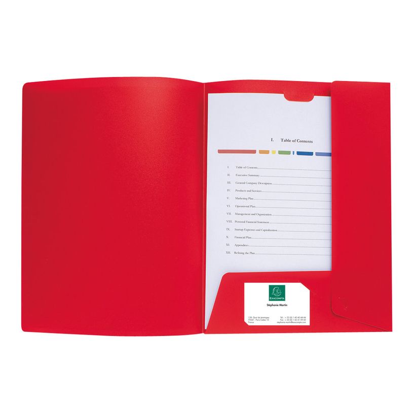 3130632435035-Exacompta Kreacover - 30 Chemises de présentation personnalisables - A4 - rouge-P_400011234_3-1