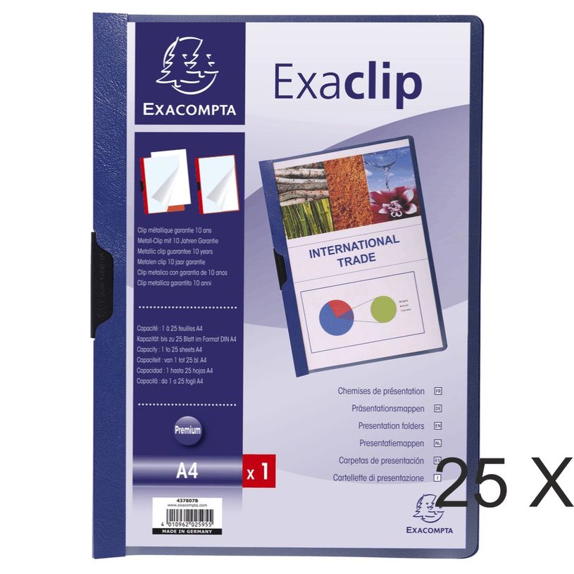 4010962025849-Exacompta Exaclip - 25 Chemises de présentation - A4 - bleu-P_400011239_1-0