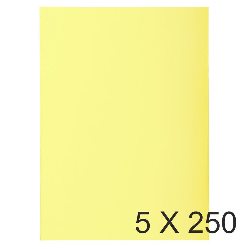 3288588501059-Exacompta Super 60 - 5 Paquets de 250 Sous-chemises - 60 gr - jaune canari-P_400011261_1-0