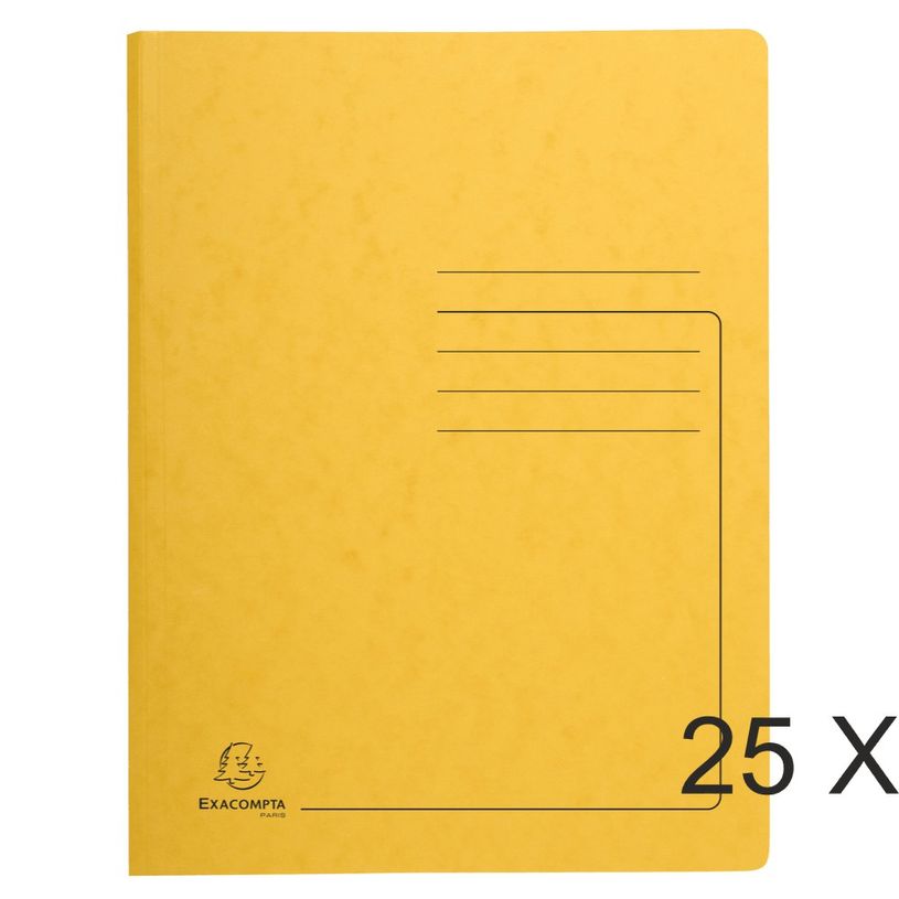 3130639240229-Exacompta - 25 Chemises de classement à ressort - jaune-P_400011275_1-0