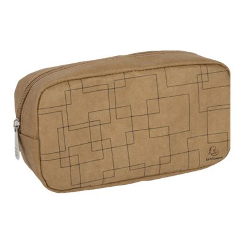 3130632176709-Exacompta Eterneco - 6 Trousses business washable paper - brun motifs géométriques-P_400011318_2-1