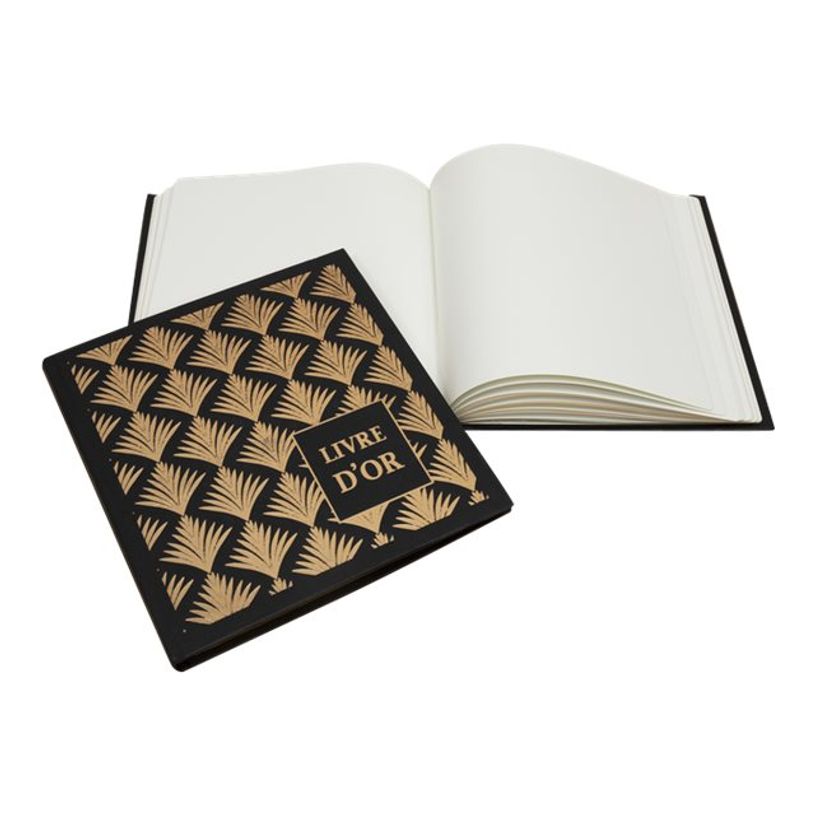 3130631095124-Exacompta Palmyre - 2 Livres d'or 21 x 19 cm - 140 pages - noir palmier-P_400011327_2-5