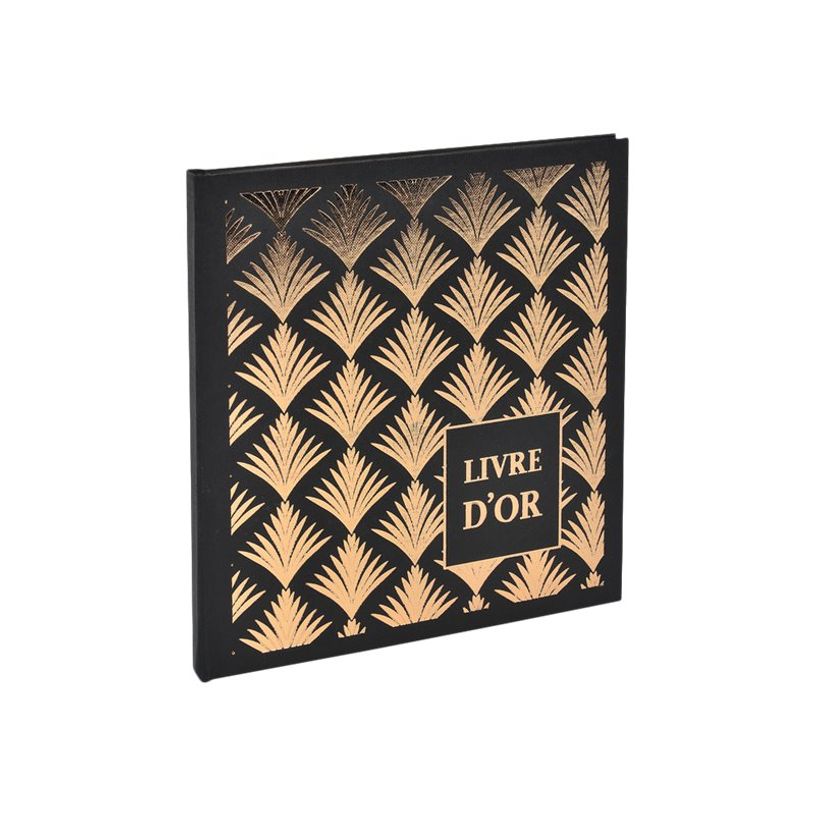 3130631095124-Exacompta Palmyre - 2 Livres d'or 21 x 19 cm - 140 pages - noir palmier-P_400011327_4-1