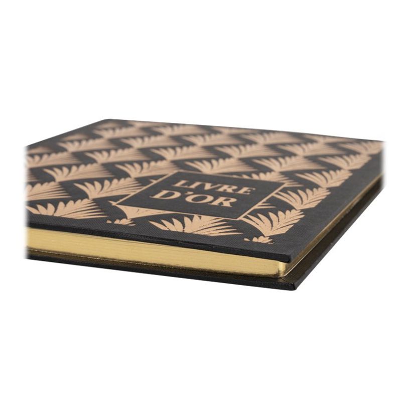 3130631095124-Exacompta Palmyre - 2 Livres d'or 21 x 19 cm - 140 pages - noir palmier-P_400011327_6-3