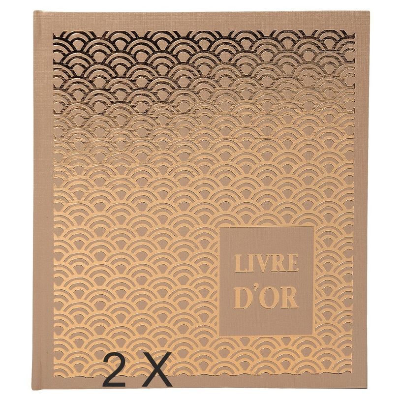 3130631095216-Exacompta Palmyre - 2 Livres d'or 21 x 19 cm - 140 pages - nude arc de cercle-P_400011328_3-0
