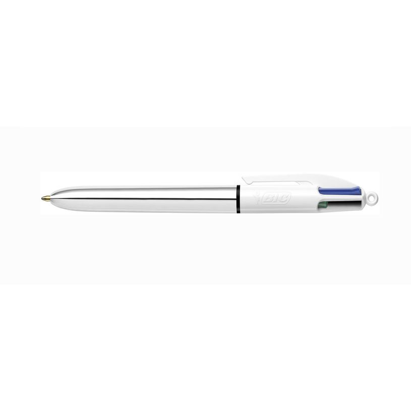 3086123310384-BIC 4 Couleurs Shine - Stylo à bille 4 couleurs - corps argent-P_400011349_3-2