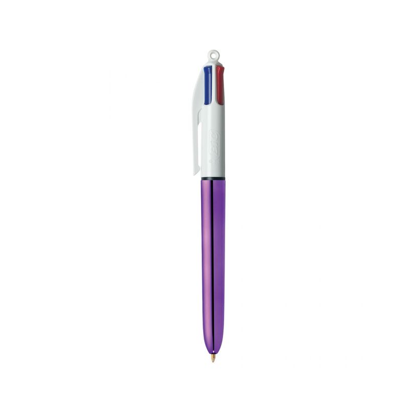 3086123310407-BIC 4 Couleurs Shine - Stylo à bille 4 couleurs - corps violet-P_400011351_2-1