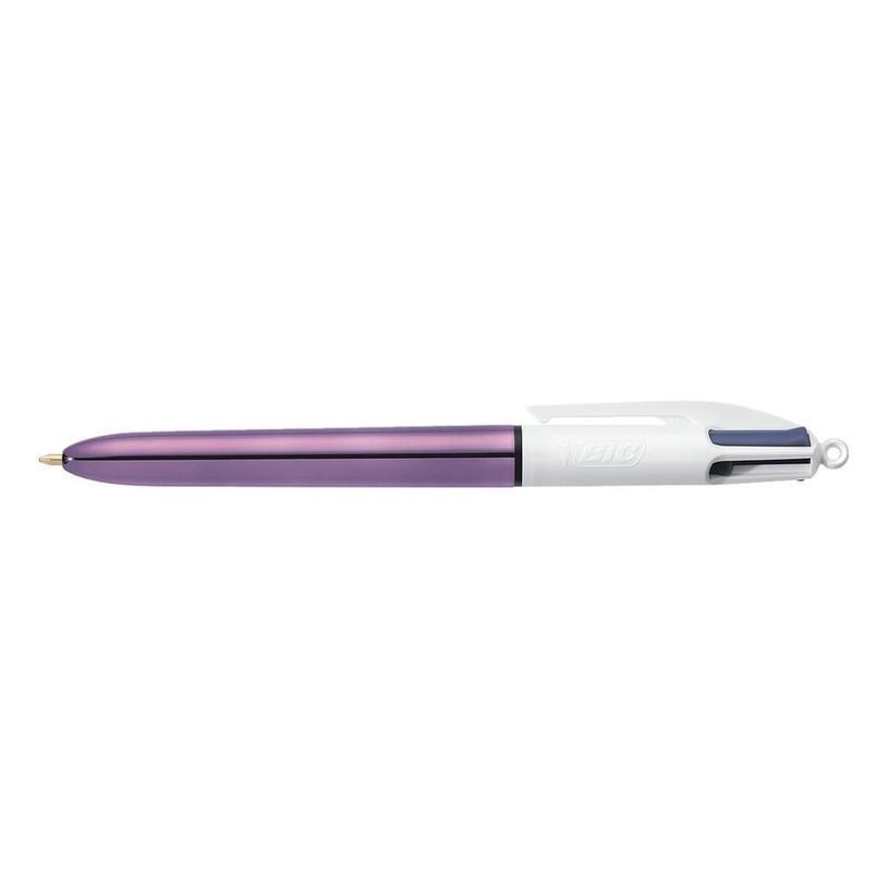 3086123310407-BIC 4 Couleurs Shine - Stylo à bille 4 couleurs - corps violet-P_400011351_3-2