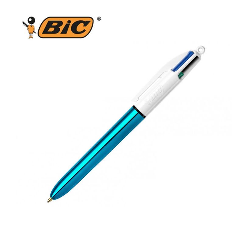3086123310421-BIC 4 Couleurs Shine - Stylo à bille 4 couleurs - corps bleu-P_400011352_1-0