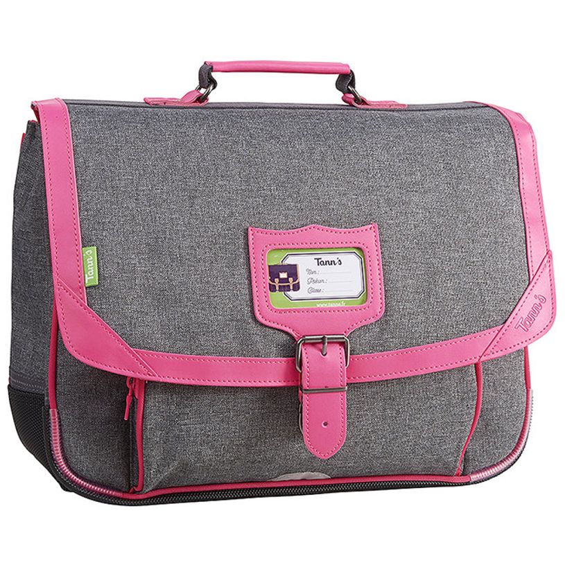 3663991061114-Cartable Tann's 38 cm - 2 compartiments - Chiné rose-P_400011368_1-0
