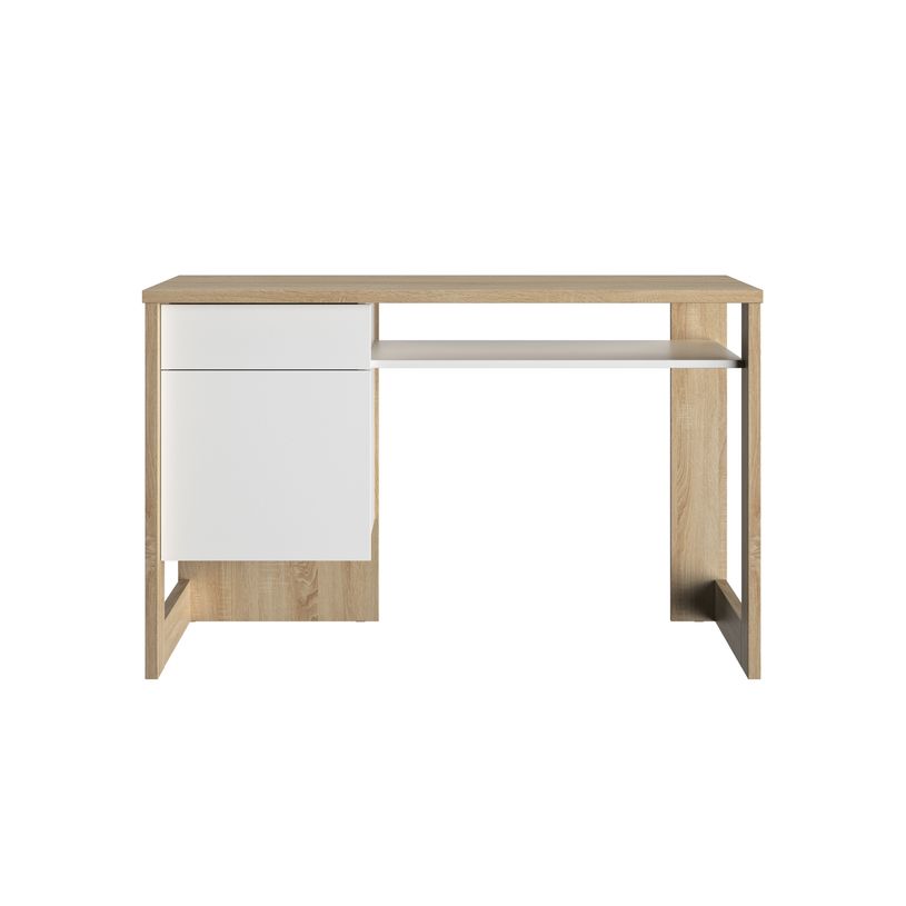 3483600971791-Bureau Morzine 120 cm - chêne sonoma et blanc-P_400011396_2-1