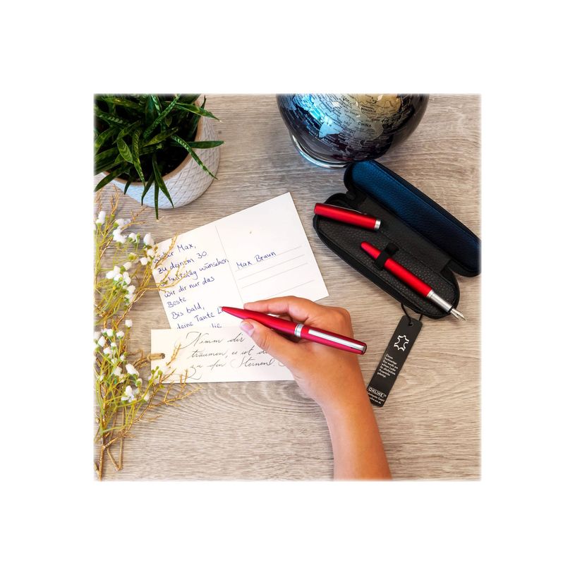 4014421346445-Online Eleganza - Parure stylo à bille/stylo plume - rouge satin-P_400011436_4-3