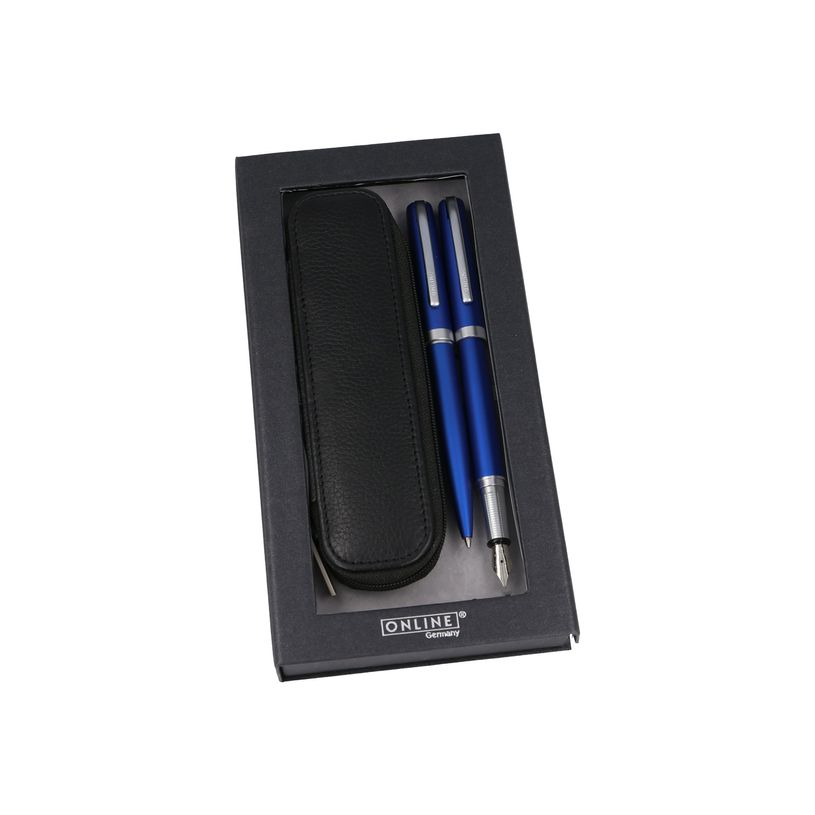 4014421346452-Online Eleganza - Parure stylo à bille/stylo plume - bleu satin-P_400011437_3-3