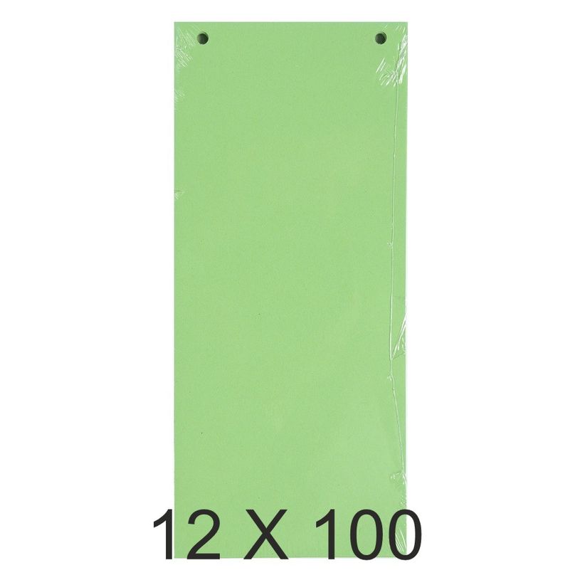 3130631134458-Exacompta Forever - 12 Packs de 100 fiches intercalaires - 105 x 240 mm - vert-P_400011523_1-0
