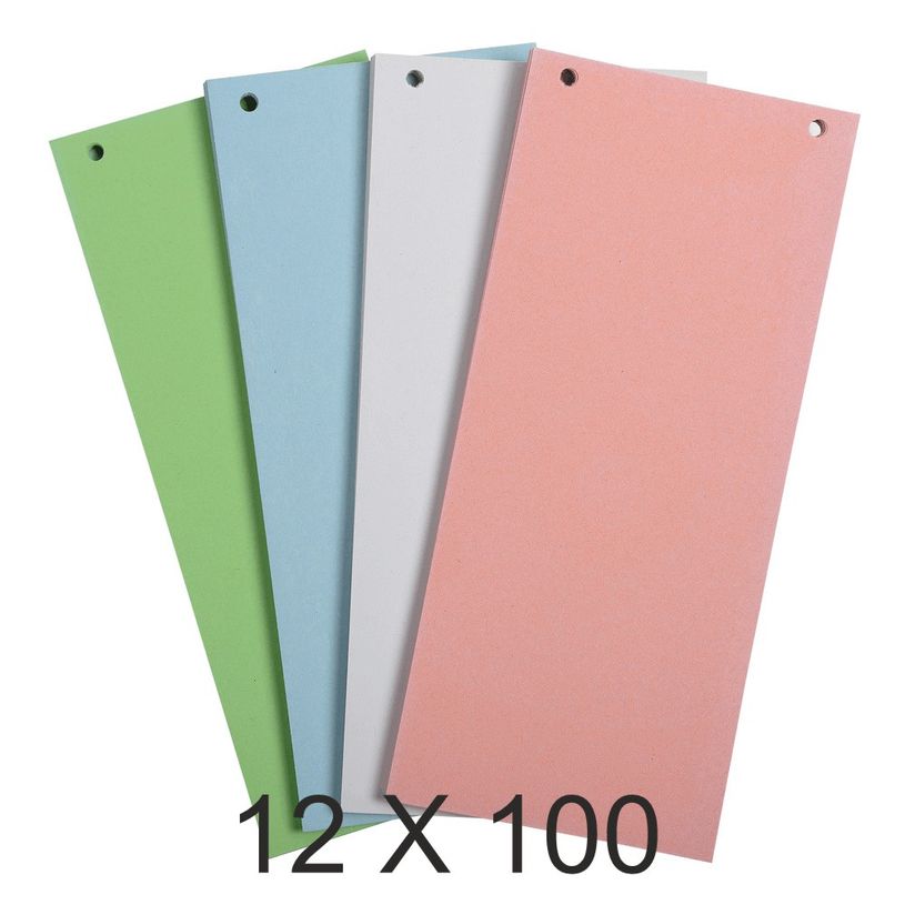 3130632134952-Exacompta Forever - 12 Packs de 100 fiches intercalaires - 105 x 240 mm - couleurs assorti-P_400011527_4-0