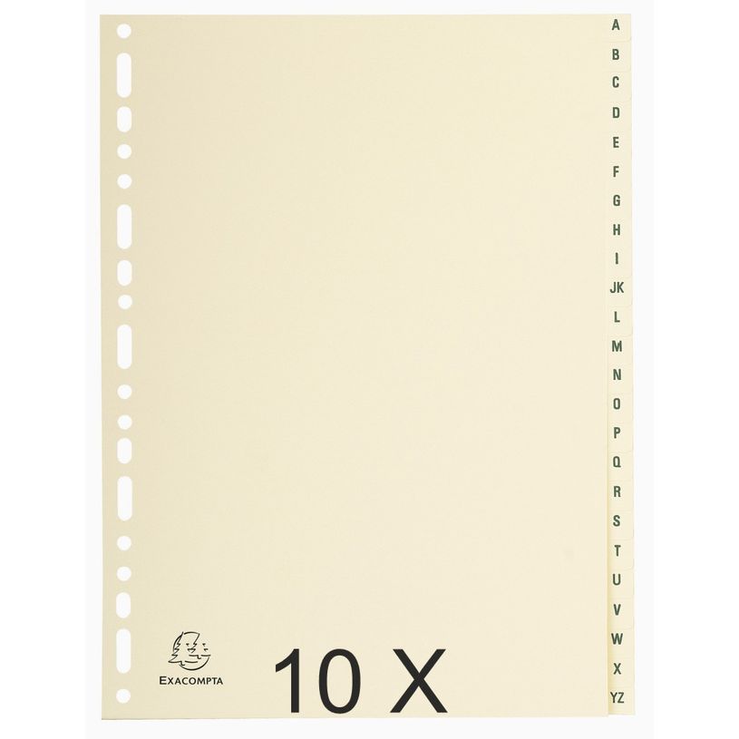 3130631011247-Exacompta - Pack de 10 intercalaires 24 positions alphabétiques - A4 - ivoire-P_400011531_1-0