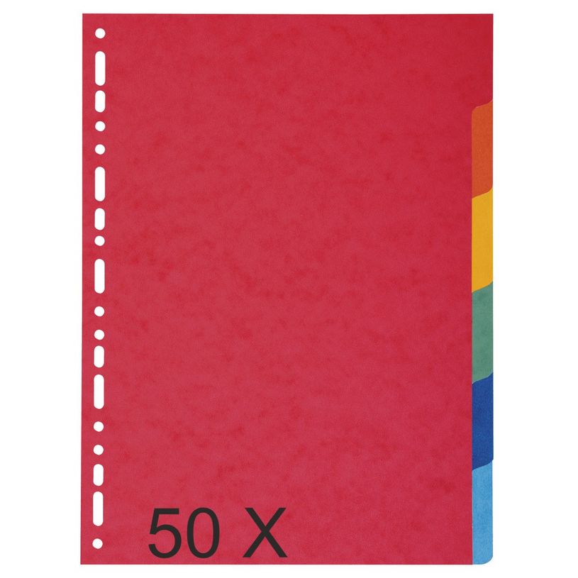 3130630020066-Exacompta - Pack de 50 intercalaires 6 positions - A4 - couleurs assorties (carte recyclé-P_400011542_1-0