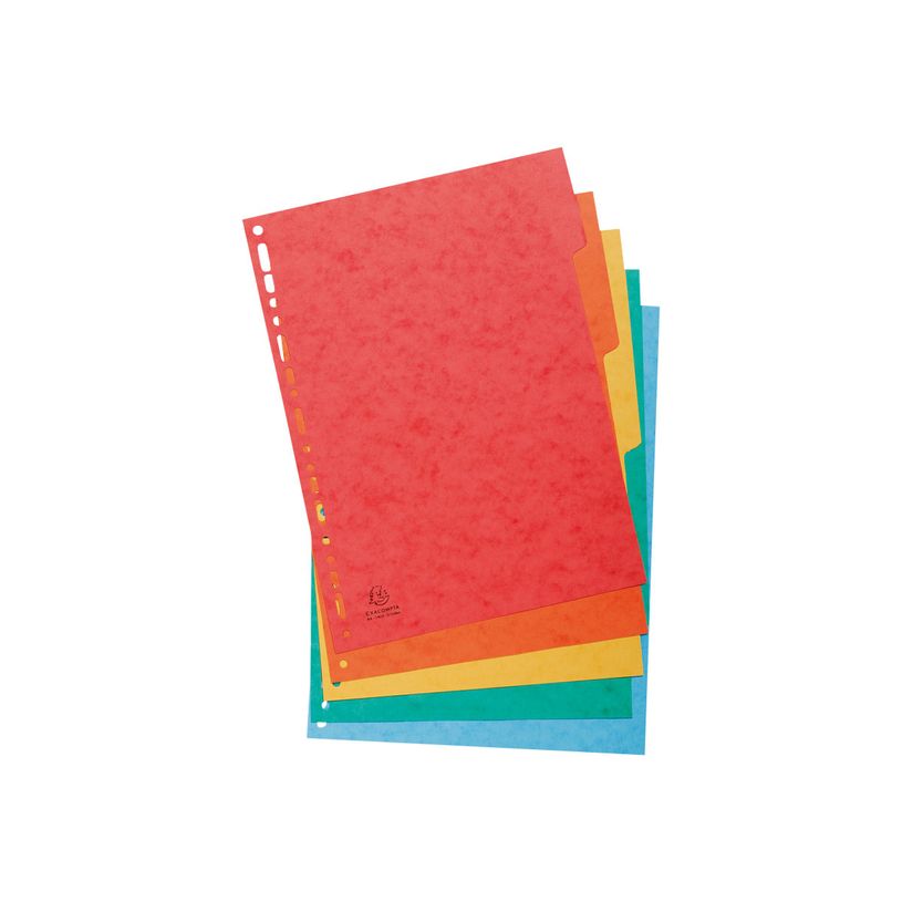 3130632024055-Exacompta - Pack de 25 intercalaires 5 positions - A4 Maxi - couleurs assorties-P_400011549_2-1