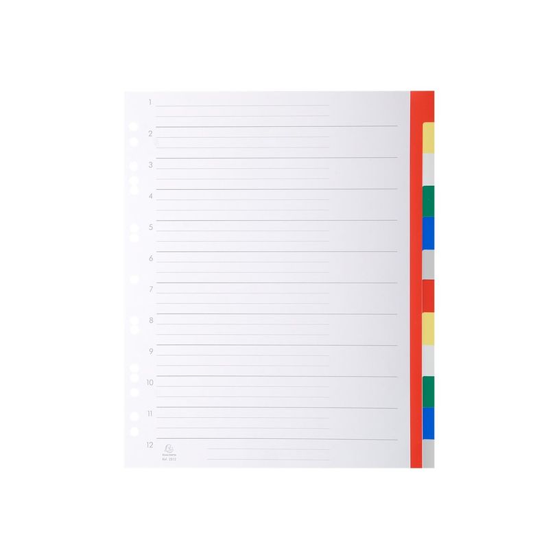 3130632025120-Exacompta - Pack de 20 intercalaires 12 positions numériques - A4 Maxi - couleurs assorti-P_400011550_3-1
