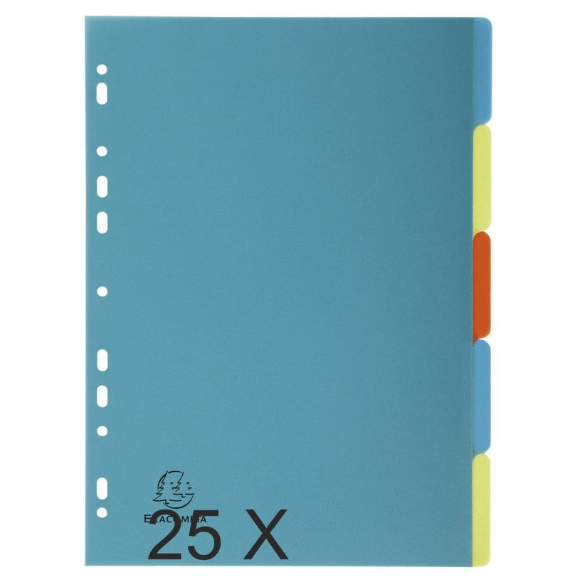 3130632027056-Exacompta Forever - Pack de 25 intercalaires 5 positions - A4 - couleurs assorties-P_400011551_1-0