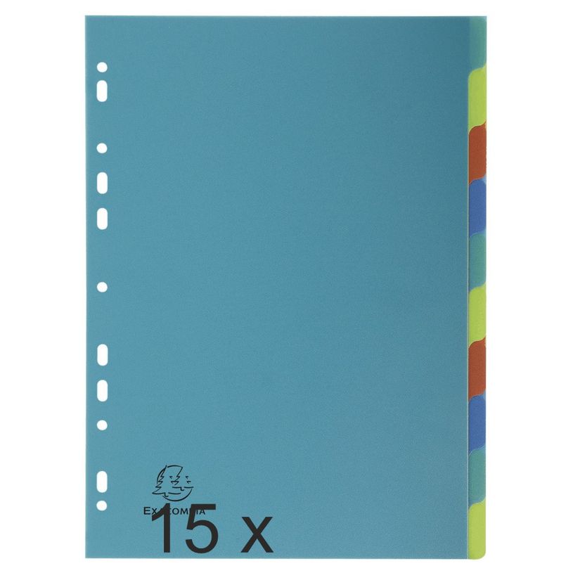 3130632027100-Exacompta Forever - Pack de 15 intercalaires 10 positions - A4 - couleurs assorties-P_400011552_3-0