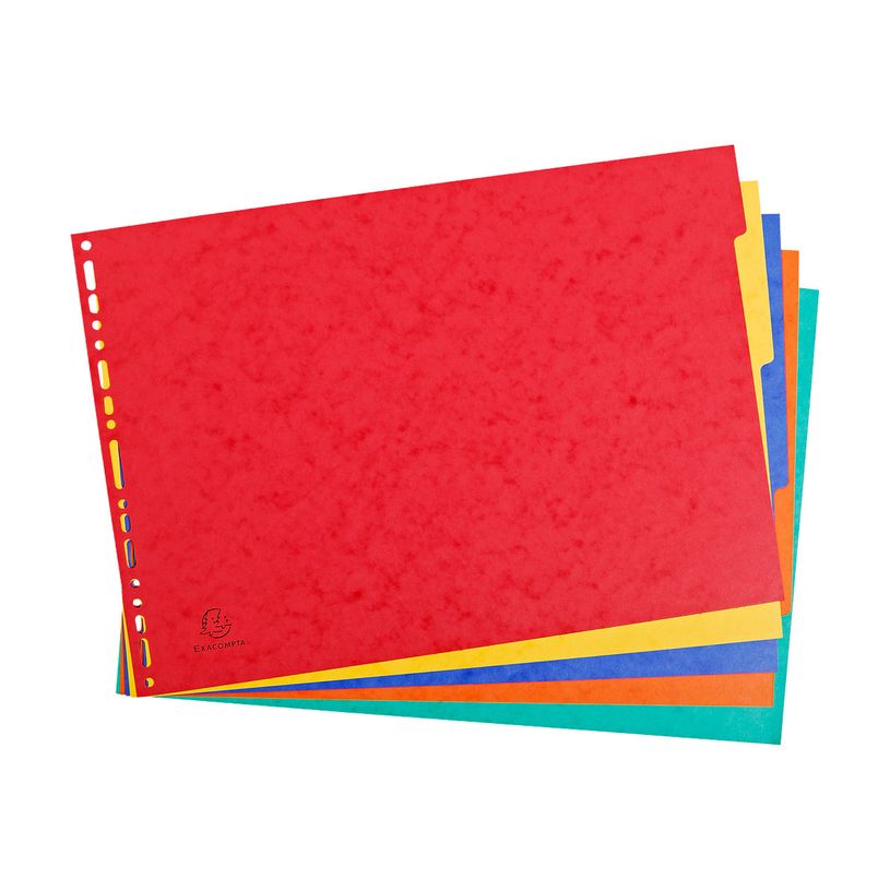 3141879909883-Exacompta - Pack de 20 intercalaires 5 positions - A3 - couleurs assorties-P_400011556_4-1